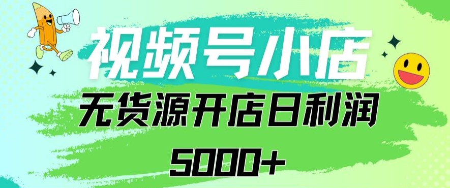 视频号无货源小店从0到1日订单量千单以上纯利润稳稳5000+-英祺创业