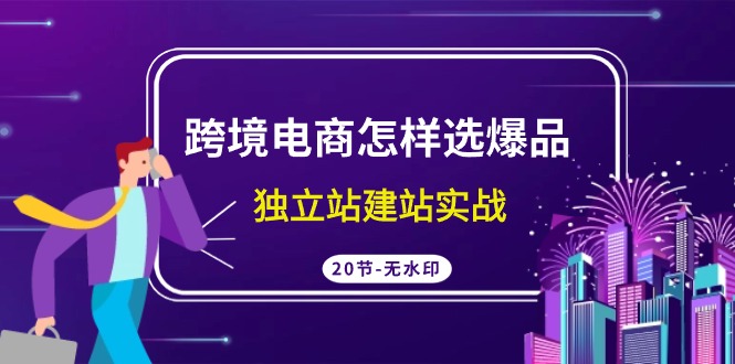 跨境电商怎样选爆品，独立站建站实战（20节高清课）-英祺创业