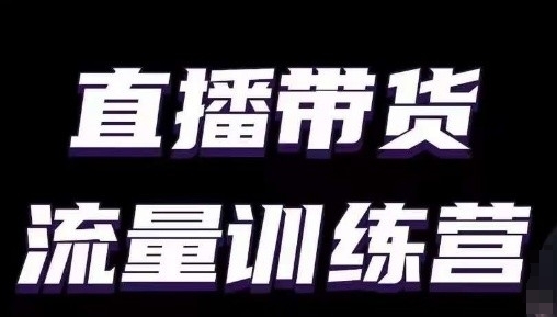 直播带货流量训练营，小白主播必学直播课-英祺创业