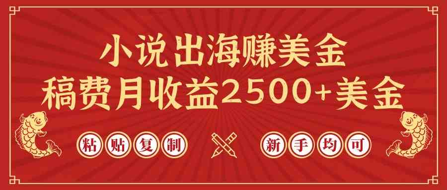（9765期）小说出海赚美金，稿费月收益2500+美金，仅需chatgpt粘贴复制，新手也能玩转-英祺创业