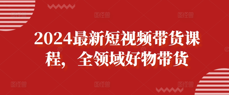 2024最新短视频带货课程，全领域好物带货-英祺创业