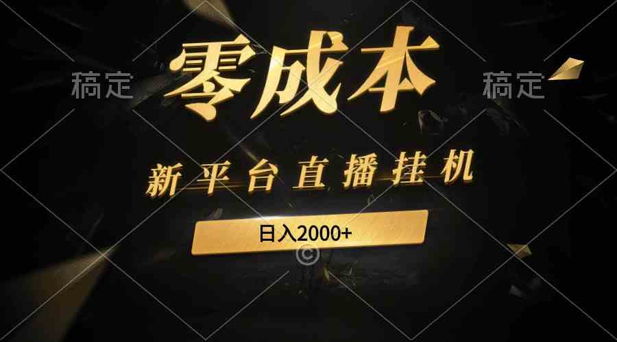 （9841期）新平台直播挂机最新玩法，0成本，不违规，日入2000+-英祺创业