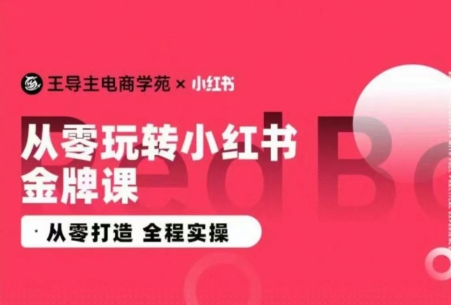 王导主·小红书电商运营实操课，​从零打造  全程实操-英祺创业