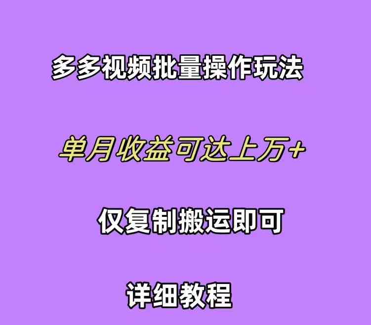 （10029期）拼多多视频带货快速过爆款选品教程 每天轻轻松松赚取三位数佣金 小白必…-英祺创业