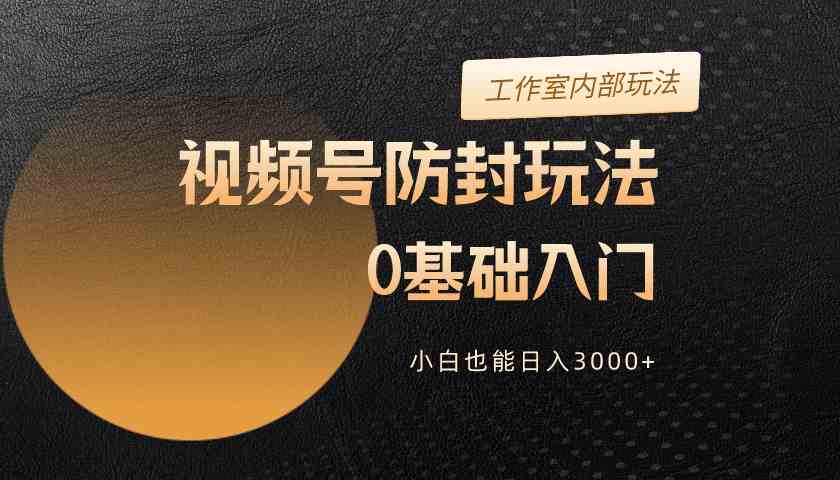 （10107期）2024视频号升级防封玩法，零基础入门，小白也能日入3000+-英祺创业