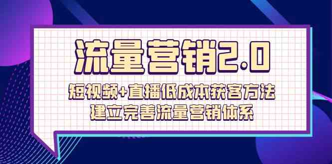 （10114期）流量-营销2.0：短视频+直播低成本获客方法，建立完善流量营销体系（72节）-英祺创业