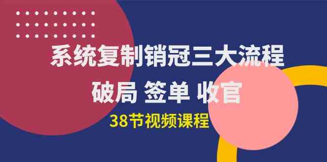 （10171期）系统复制 销冠三大流程，破局 签单 收官（38节视频课）-英祺创业