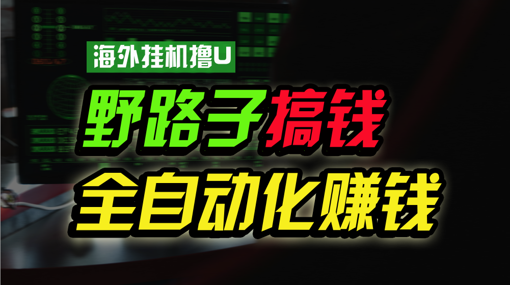 海外挂机撸U新平台，日赚8-15美元，全程无人值守，可批量放大，工作室内部项目！-英祺创业