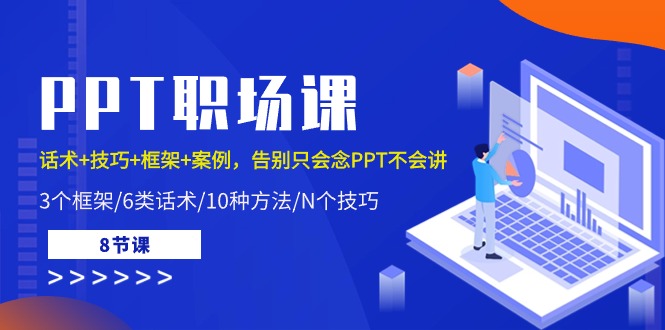 PPT职场课：话术+技巧+框架+案例，告别只会念PPT不会讲（8节课）-英祺创业