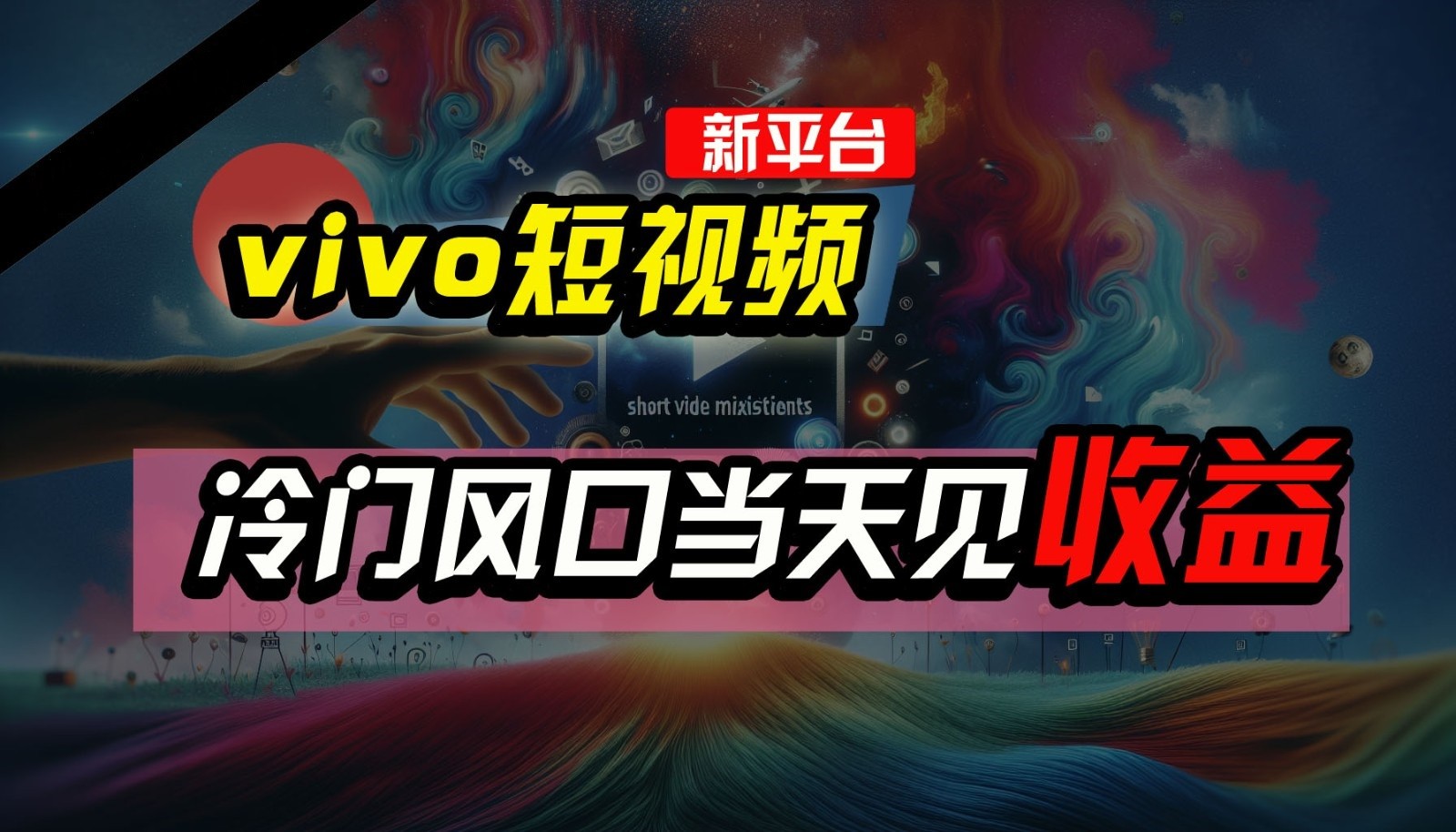 全新平台vivo短视频，新风口AI混剪无脑搬运，冷门风口当天见收益，7天撸了2300+了-英祺创业