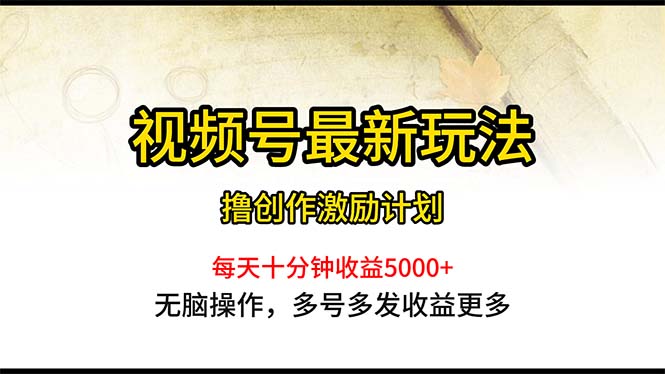 （10591期）视频号最新玩法，每日一小时月入5000+-英祺创业
