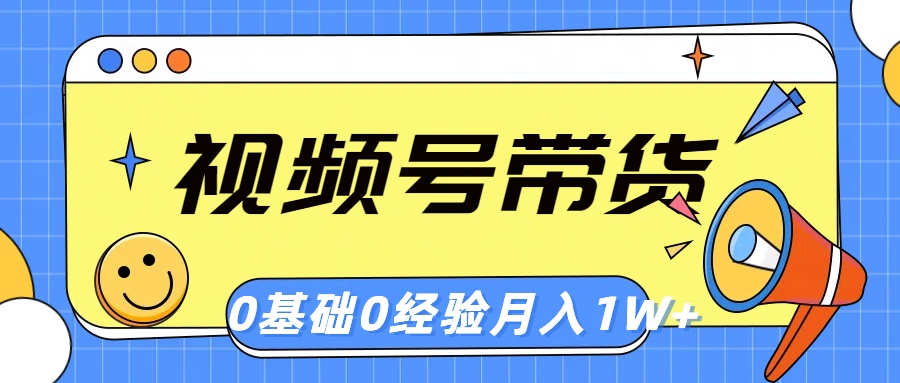 （10723期）视频号轻创业带货，零基础，零经验，月入1w+-英祺创业