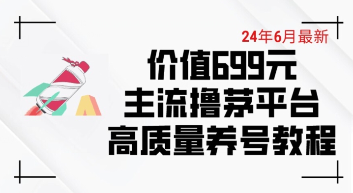 6月最新价值699的主流撸茅台平台精品养号下车攻略-英祺创业