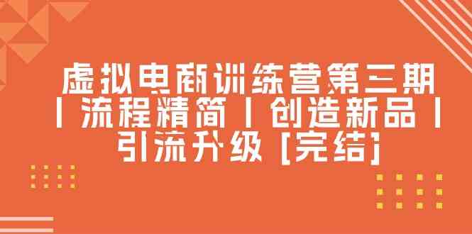 虚拟电商训练营第三期丨流程精简丨创造新品丨引流升级 [完结]-英祺创业