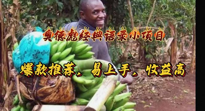 （11030期）奥德彪经典语录小项目，爆款推荐，易上手，收益高-英祺创业