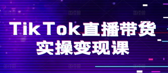TikTok直播带货实操变现课：系统起号、科学复盘、变现链路、直播配置、小店操作流程、团队搭建等。-英祺创业