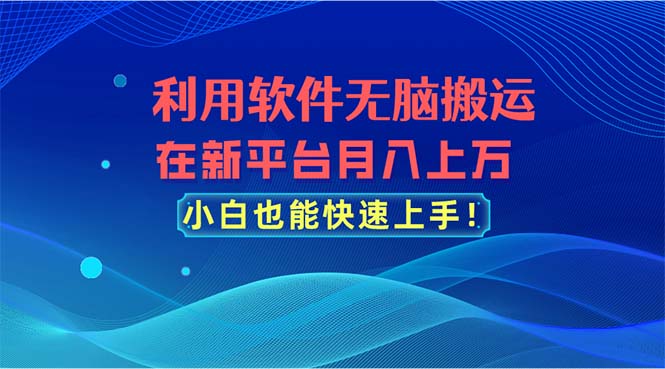 （11078期）利用软件无脑搬运，在新平台月入上万，小白也能快速上手-英祺创业