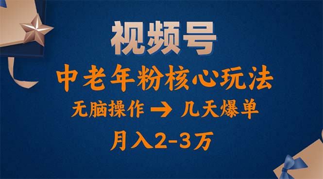（11288期）视频号火爆玩法，高端中老年粉核心打法，无脑操作，一天十分钟，月入两万-英祺创业