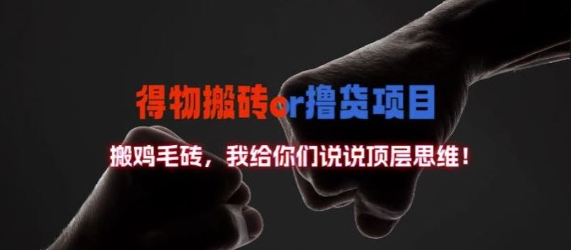 得物搬砖撸货项目?掰下数据，我给你们说说顶层思维【揭秘】-英祺创业