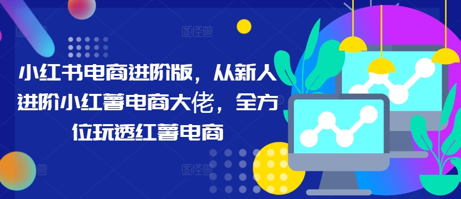 小红书电商进阶版，从新人进阶小红薯电商大佬，全方位玩透红薯电商-英祺创业