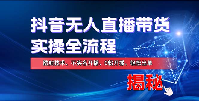 （13001期）在线赚钱新途径：如何用抖音无人直播实现财务自由，全套实操流程，含…-英祺创业