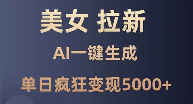 （13866期）美女暴力拉新，通过AI一键生成，单日疯狂变现5000+，纯小白一学就会！-英祺创业