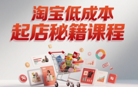 助你快速起店，淘宝低成本起店系统课，实现弯道超车-英祺创业
