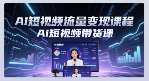 Ai短视频流量变现课程，Ai短视频带货课-英祺创业
