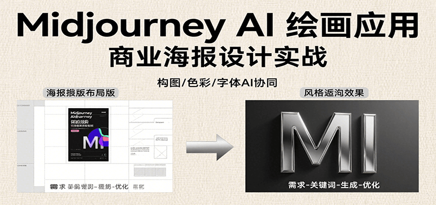 Midjourney AI绘画应用，关键词指令解析、漫画头像制作、海报设计-英祺创业